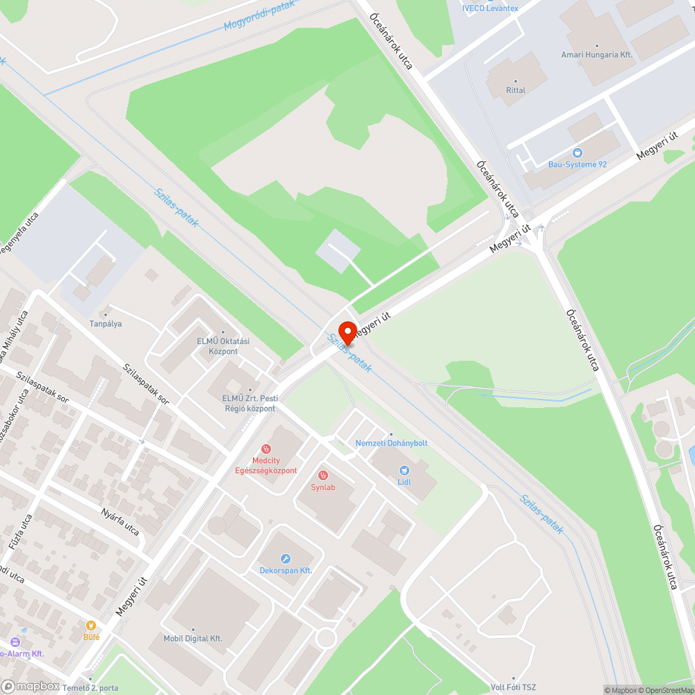 kanapé a Szilas patakban bejelentés helye