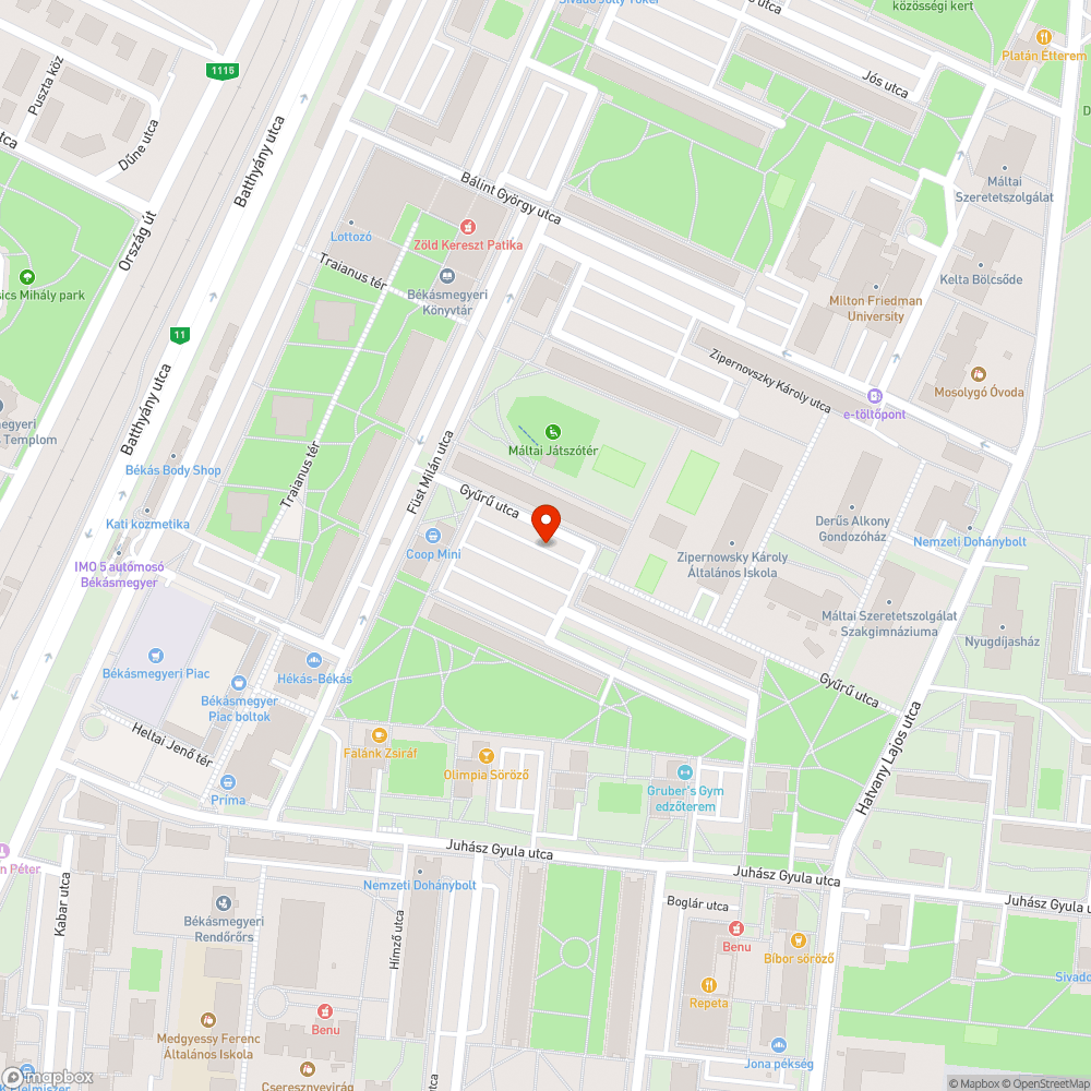 Kátyús útszakasz bejelentés helye