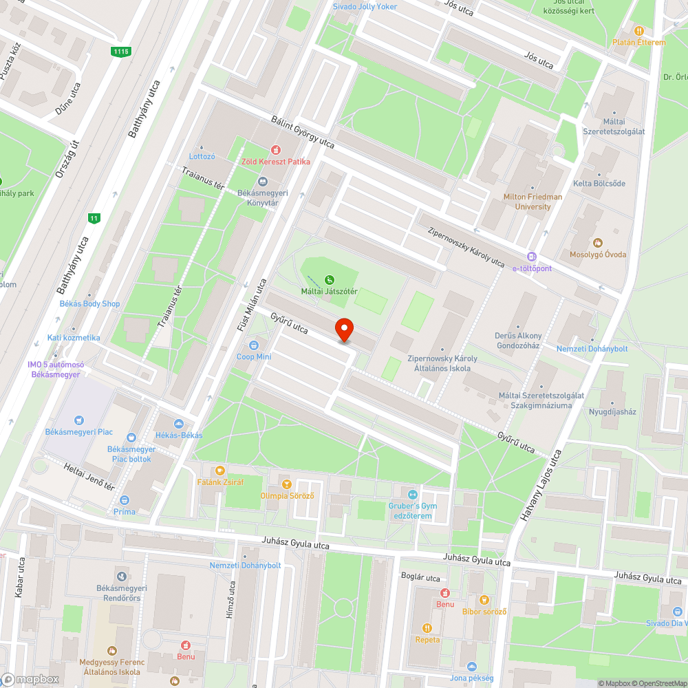 Veszélyes járdaszakasz bejelentés helye