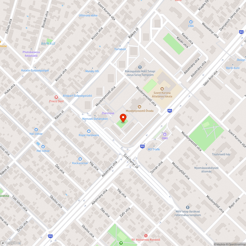 Balesetveszélyes játszótér a XV kerben bejelentés helye