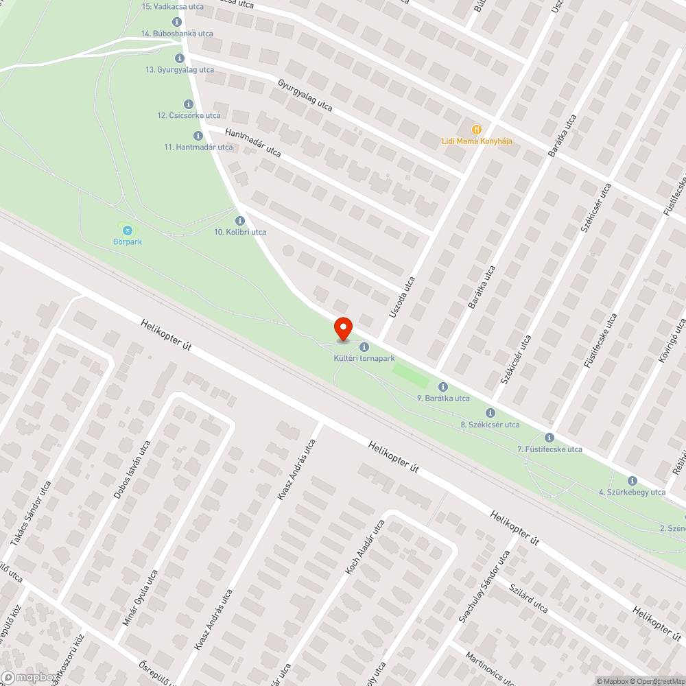 Kondigép bejelentés helye