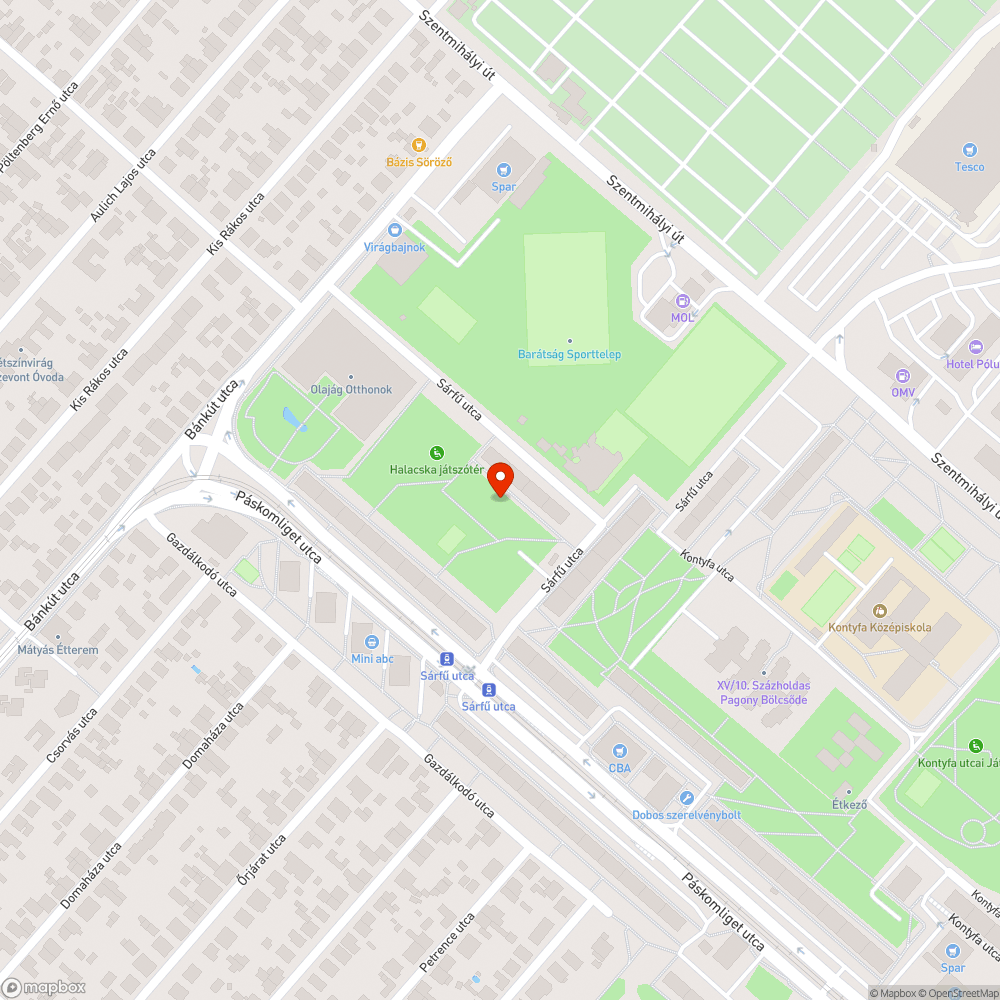 Futópálya bejelentés helye