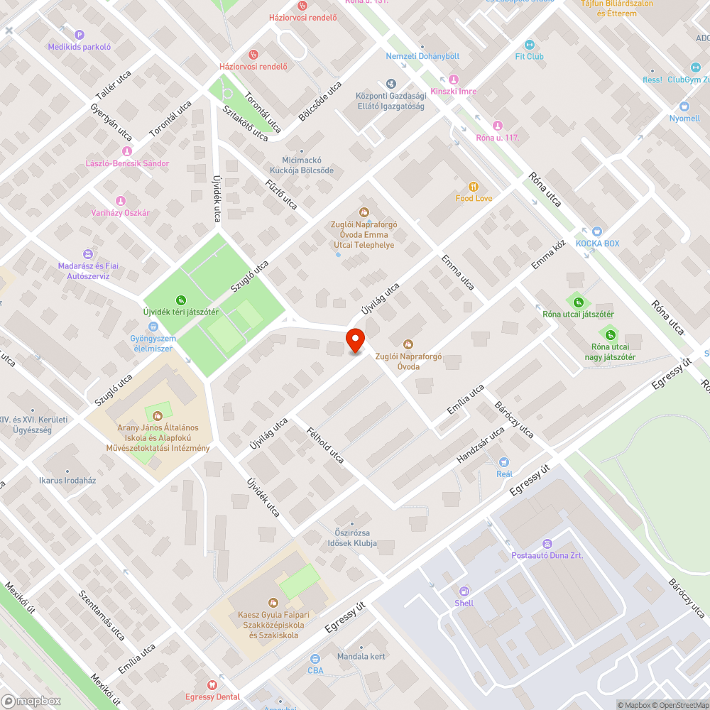 elhagyott autó bejelentés helye