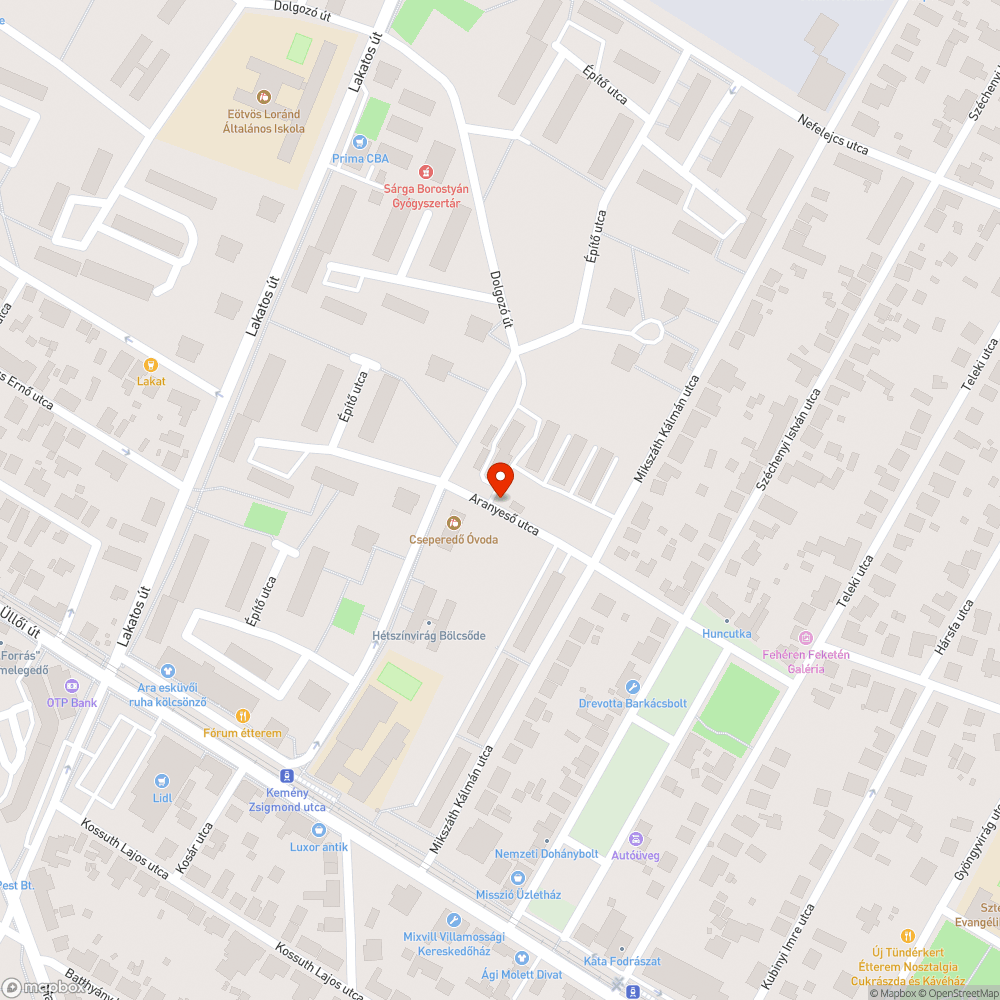 Elhagyott autó bejelentés helye