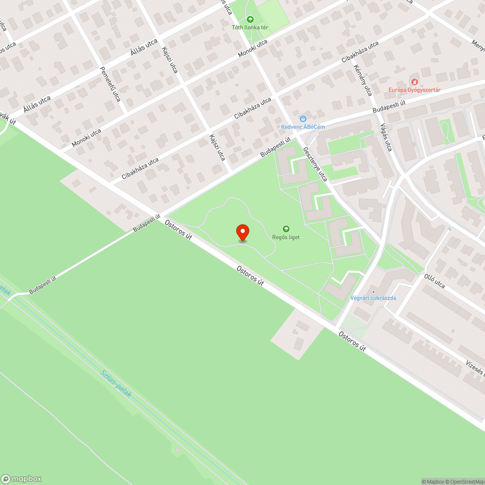 Regös liget: gyalogutat benövő növényzet bejelentés helye