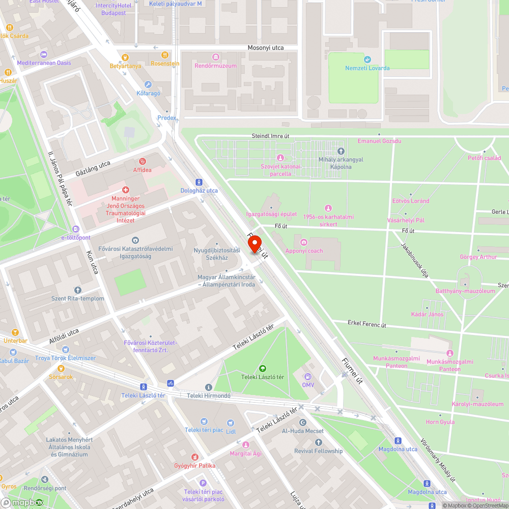 Elszáradt fa bejelentés helye