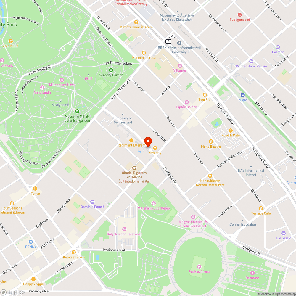 2 db. törött pad a Stefánia úton bejelentés helye