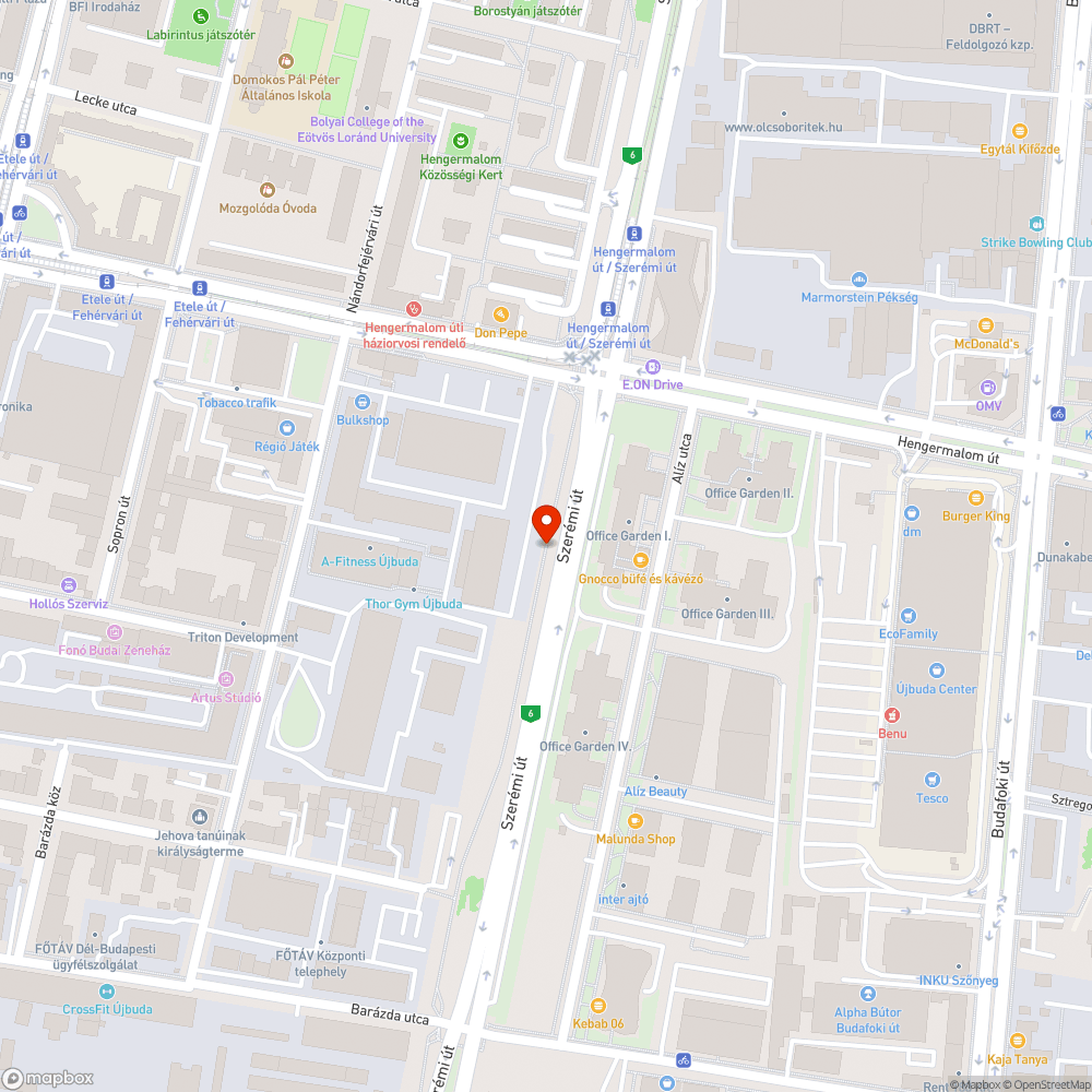 Sötét kerékpárút és járda a Szerémin bejelentés helye