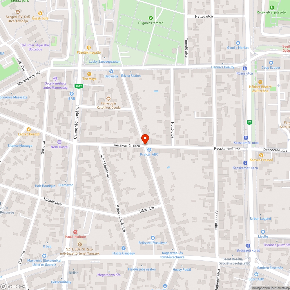 Beszakadt útburkolat bejelentés helye