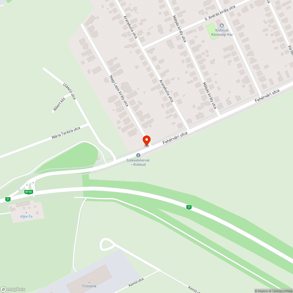 Kátyús kerékpárút bejelentés helye