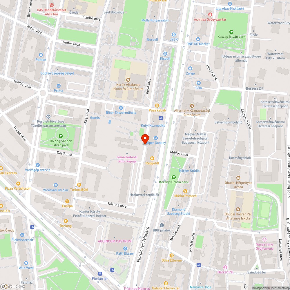 Kátyús utca bejelentés helye