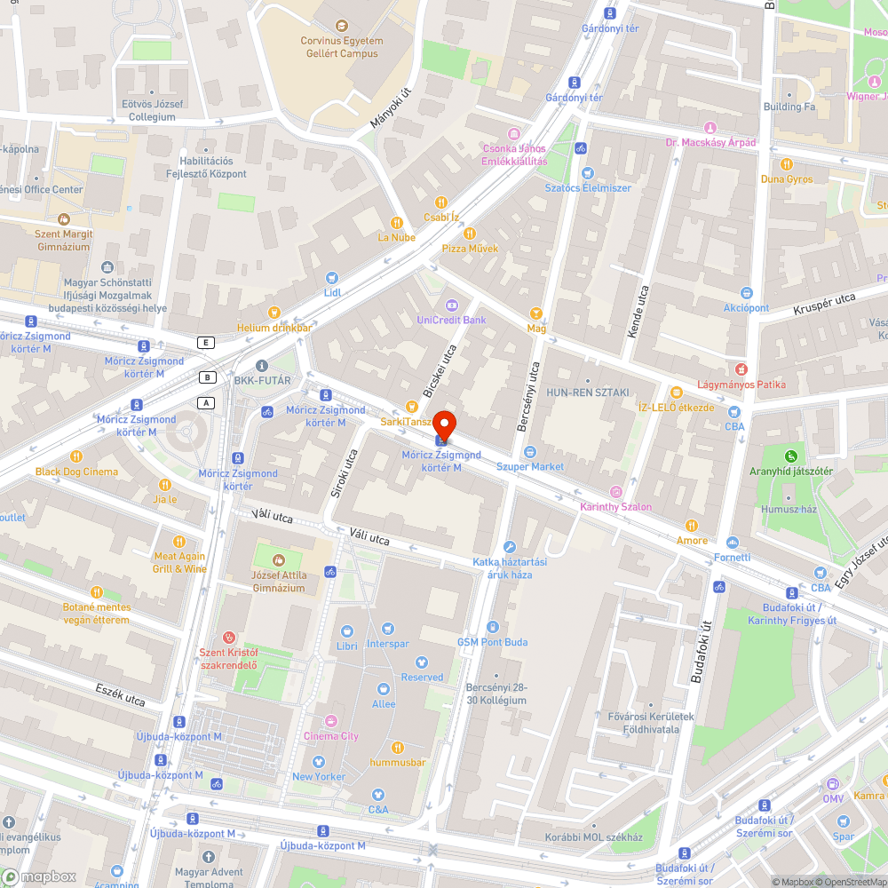 Koszos, graffitis busz bejelentés helye