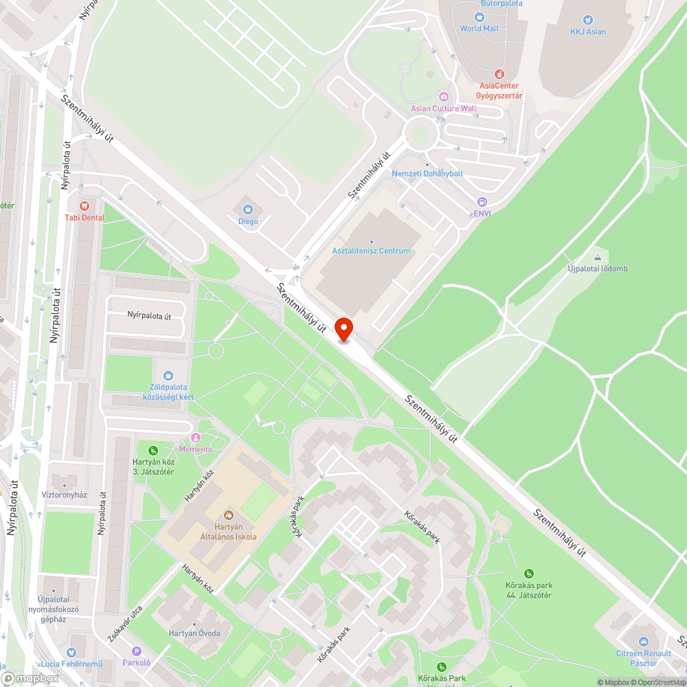 Parkolás forgalmi sávon (Fiat Punto) bejelentés helye