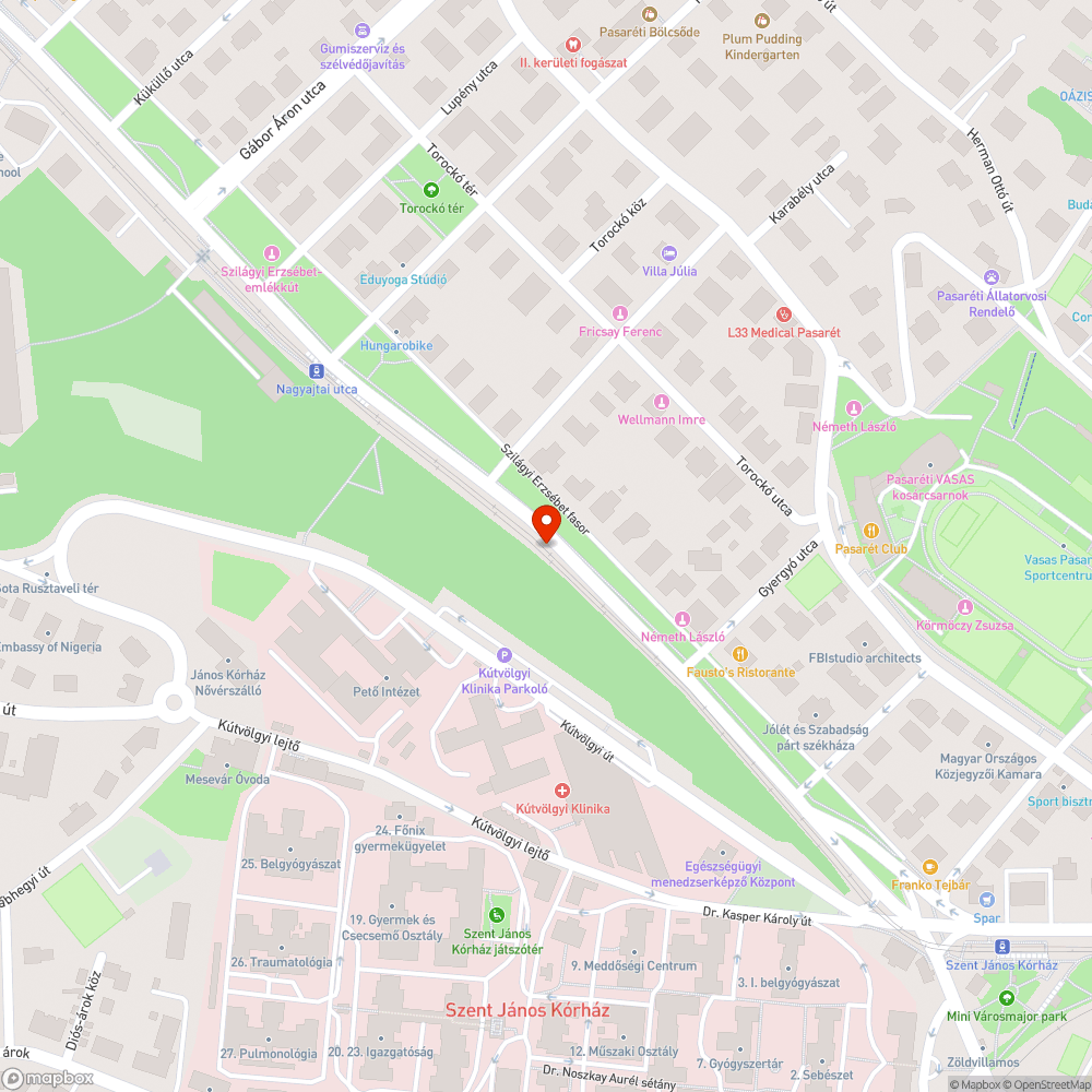 Beépítésre váró sínszálak bejelentés helye