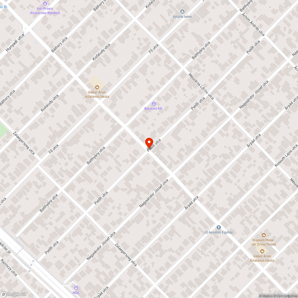 Be nem látható útkereszteződés bejelentés helye