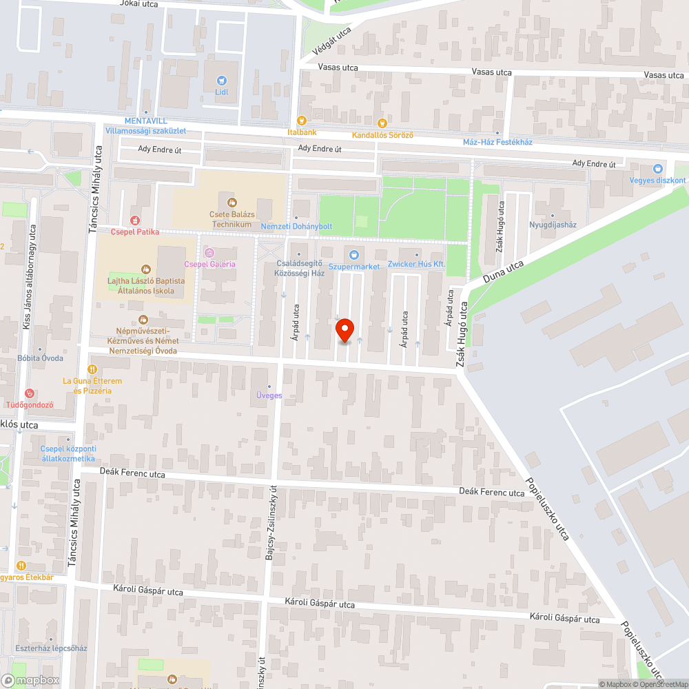 Zöldhulladék + bútor bejelentés helye