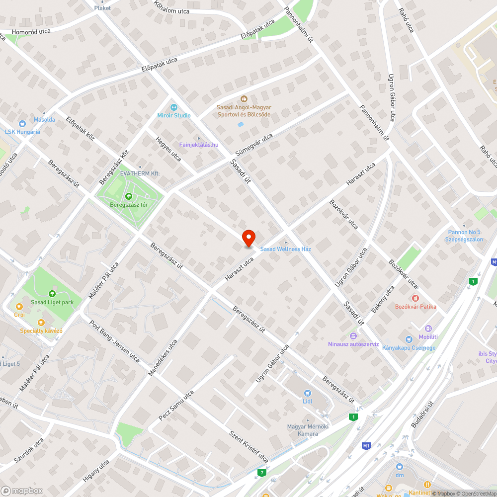 Sok kiszáradt fa, leromlott zöldfelület a Haraszt utcában bejelentés helye