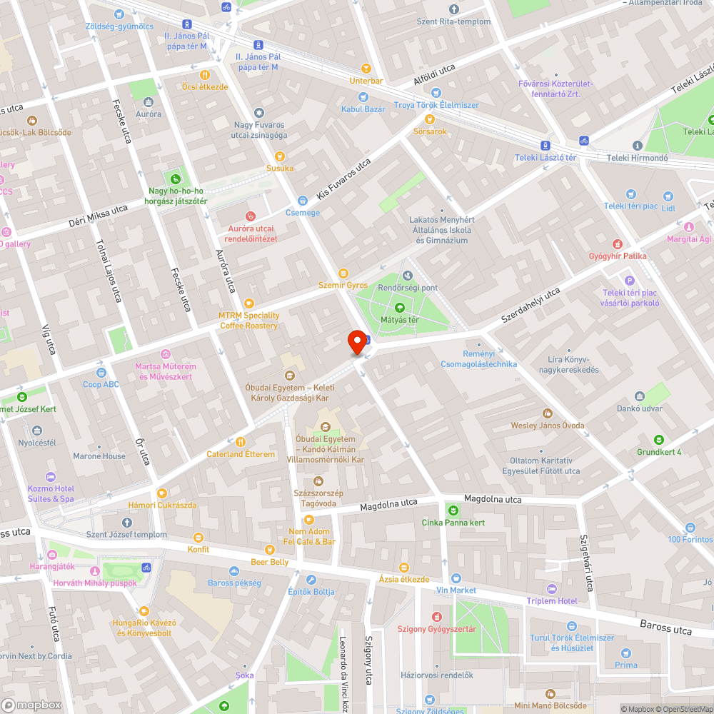 Elszáradt fa bejelentés helye