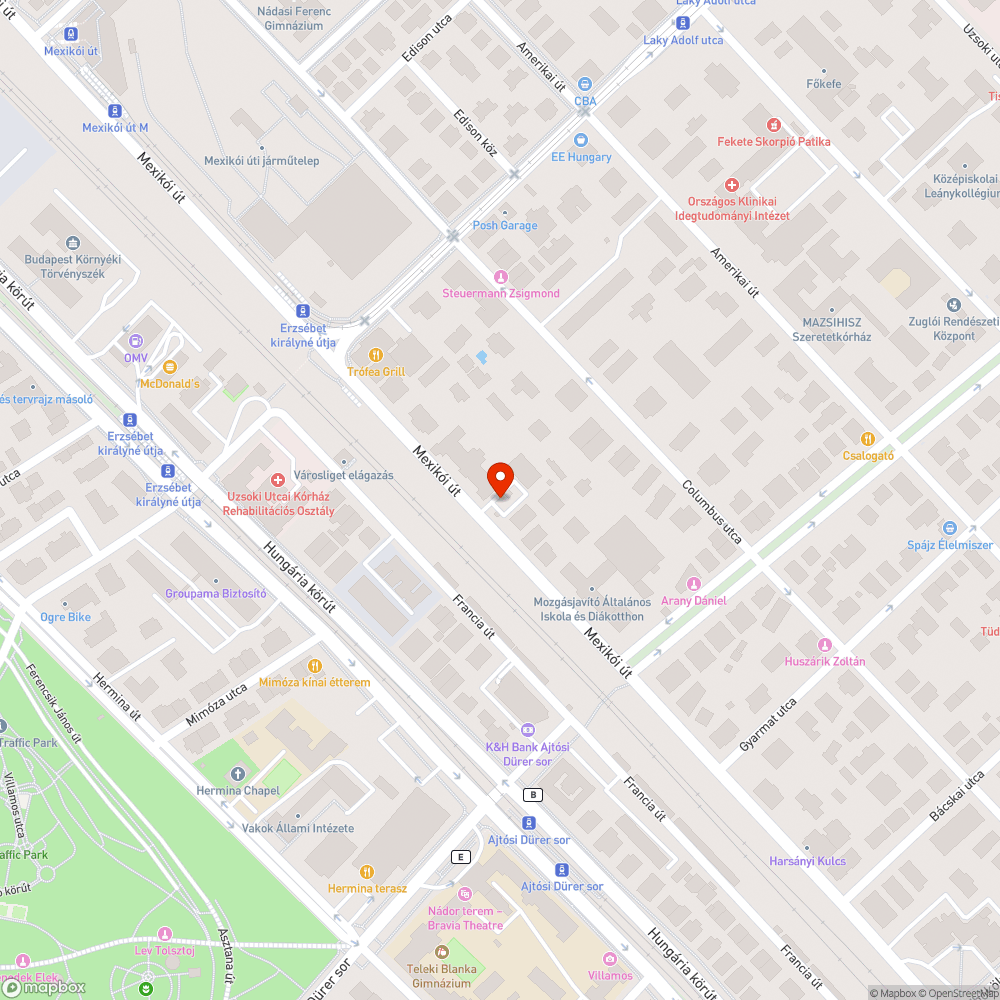 Parkoló automata bejelentés helye