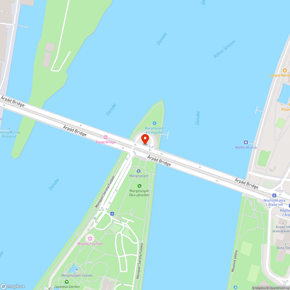 Graffiti a hídon bejelentés helye