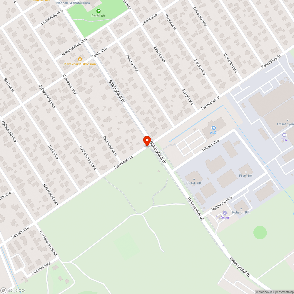 Egy kis törmelék bejelentés helye