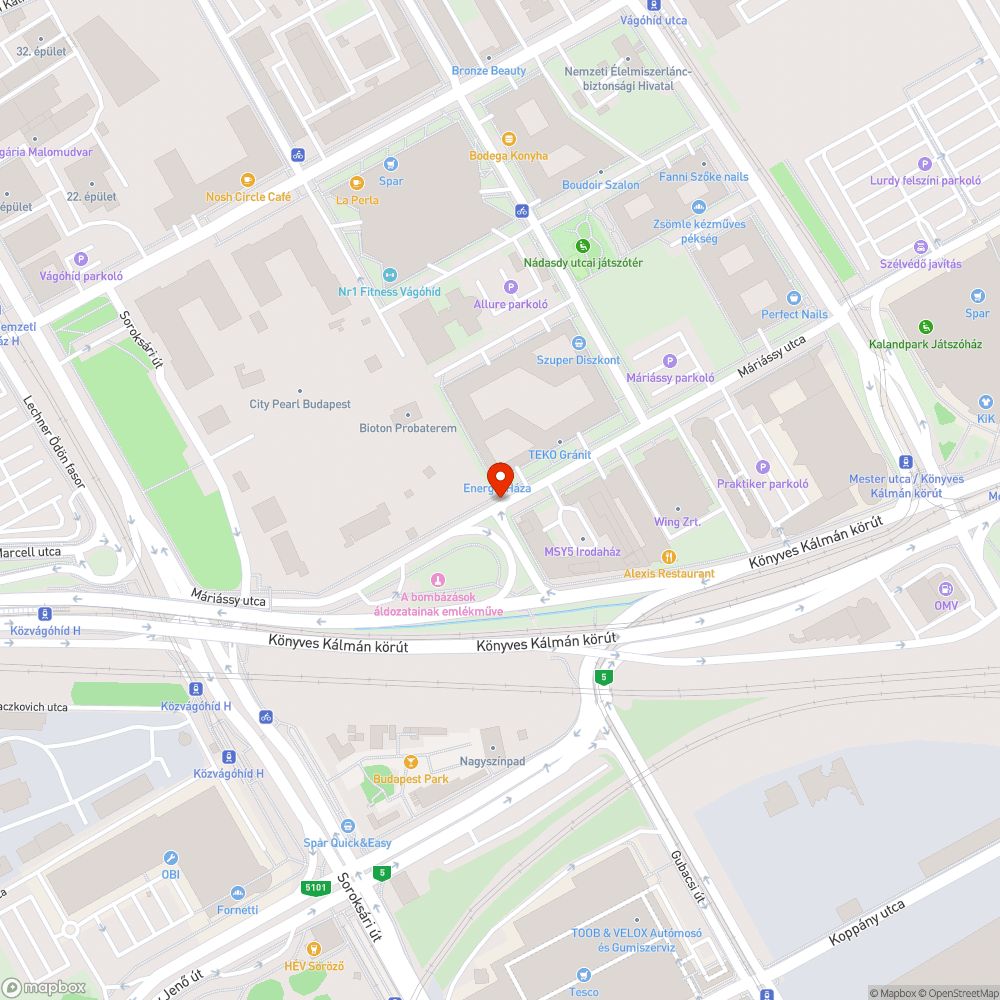 Kátyú bejelentés helye