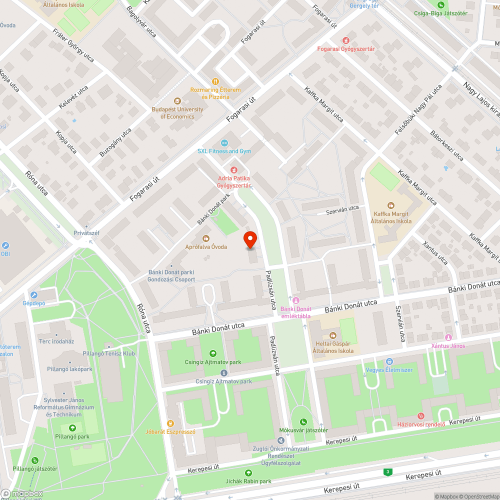 Elhagyott jármű bejelentés helye