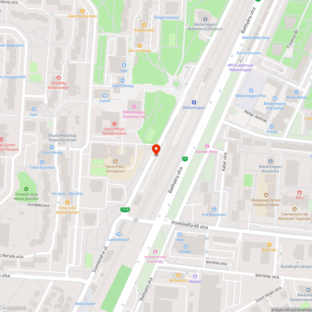 Elhagyott autó bejelentés helye