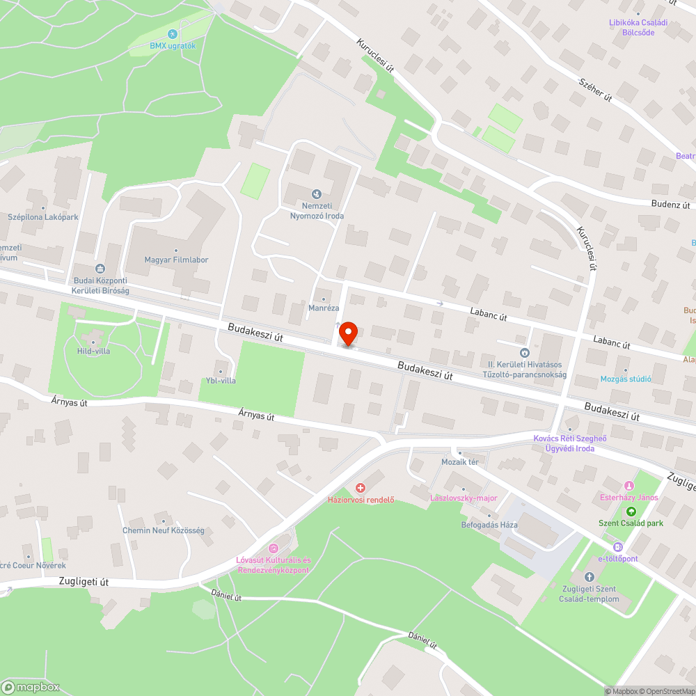 Sérült buszmegálló bejelentés helye