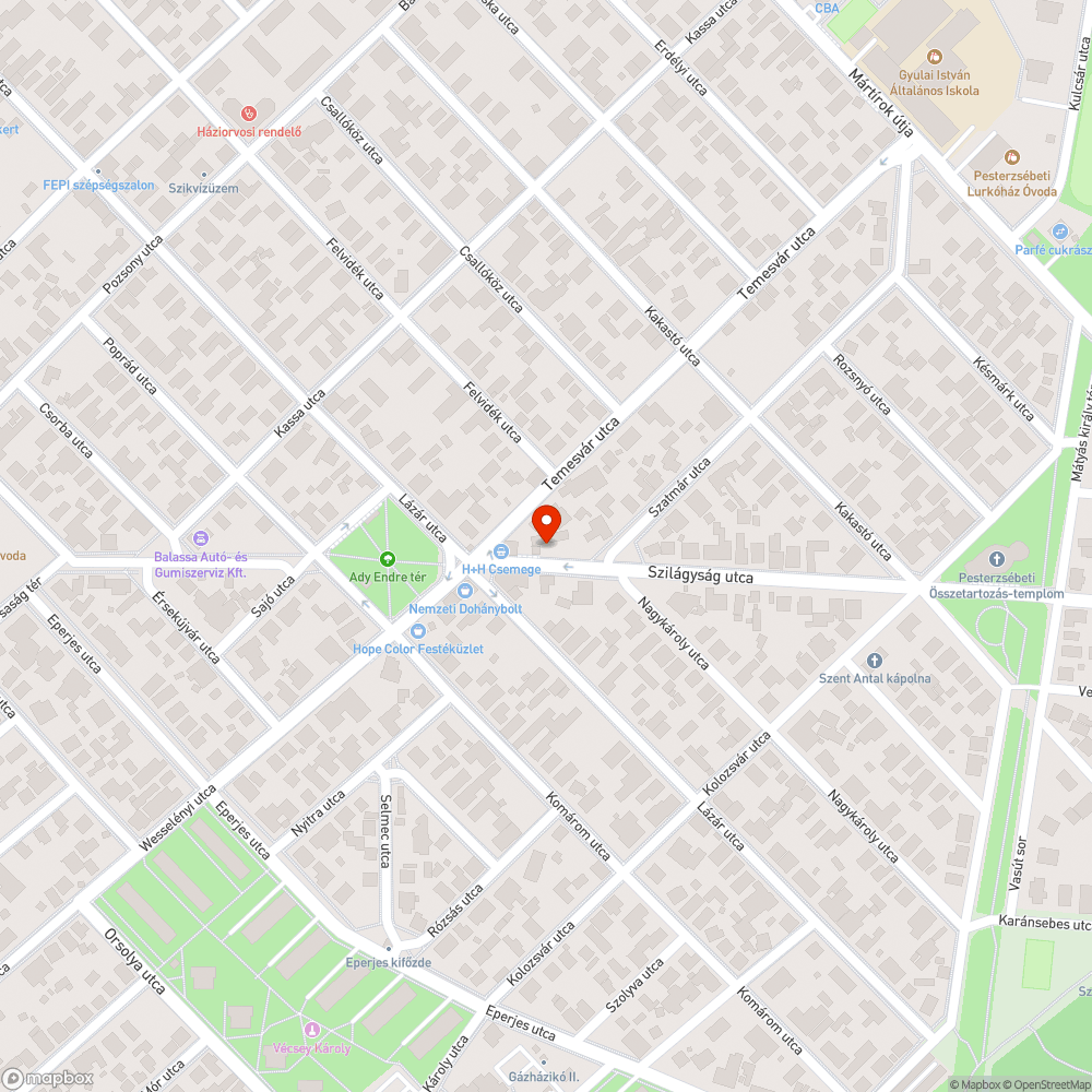 Szilágyság utca kétirányúsítása a kerékpáros forgalom számára bejelentés helye