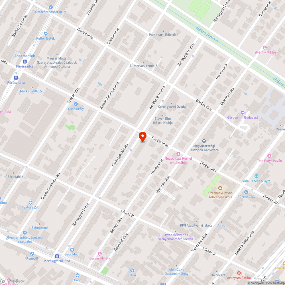 Kiszáradt fa bejelentés helye