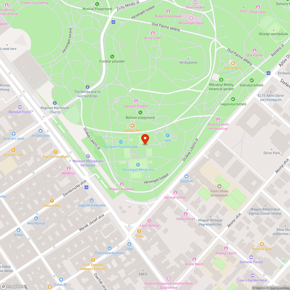 gumiborítású sportpálya (nem kosár és és nem foci) bejelentés helye