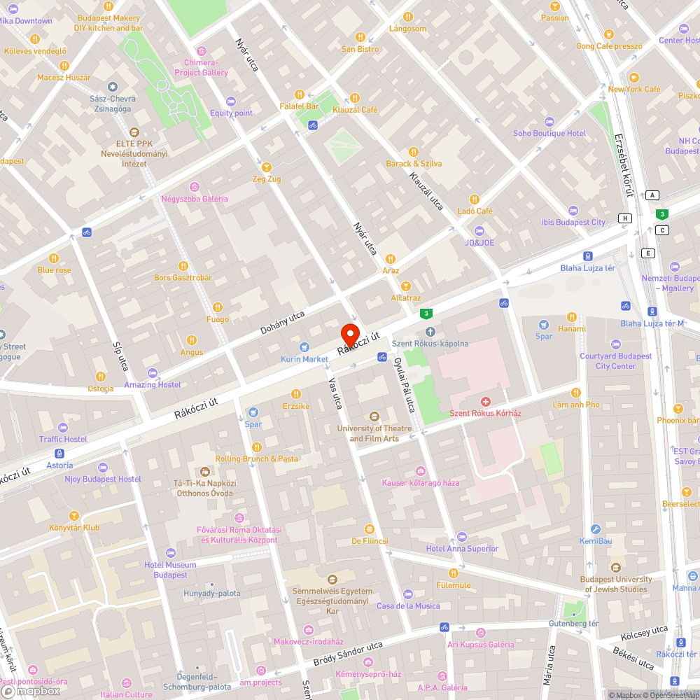 Gazos a Rákóczi út bejelentés helye