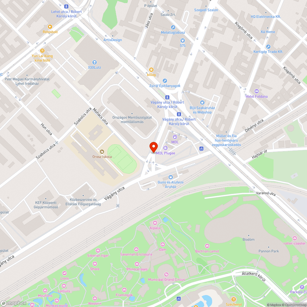 Kátyú/útfelgyűrődés a kanyarban bejelentés helye