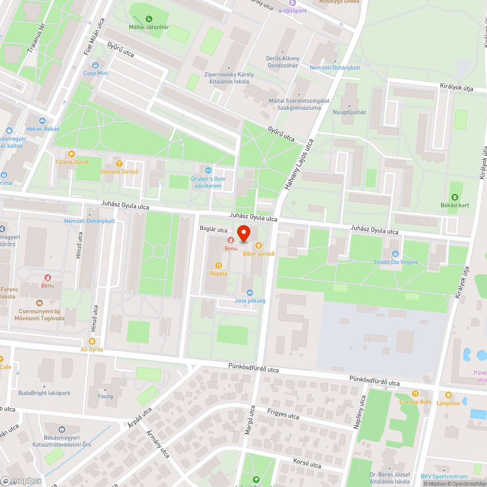 Hiányzó padok bejelentés helye