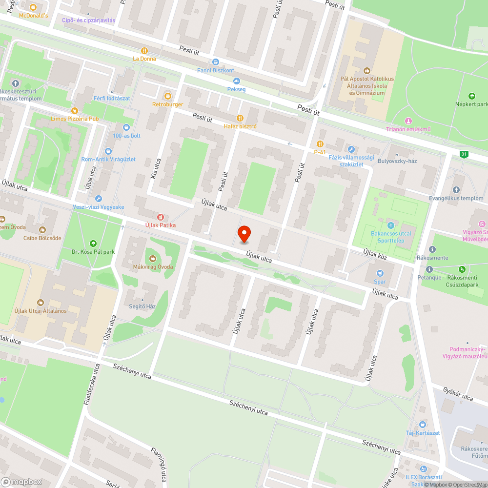 Giga kátyú bejelentés helye