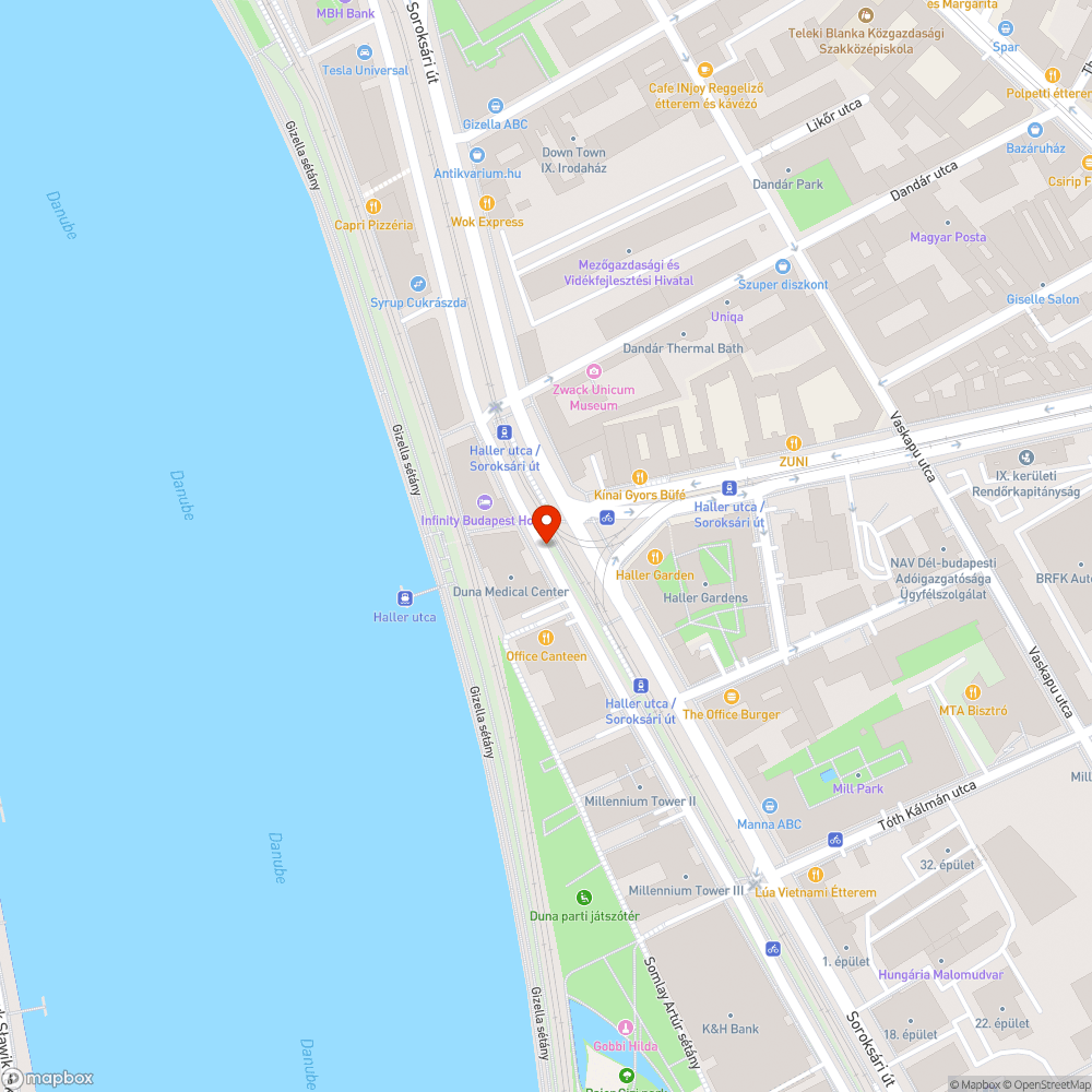 Biciklisbuktató a Duna Medical előtt bejelentés helye