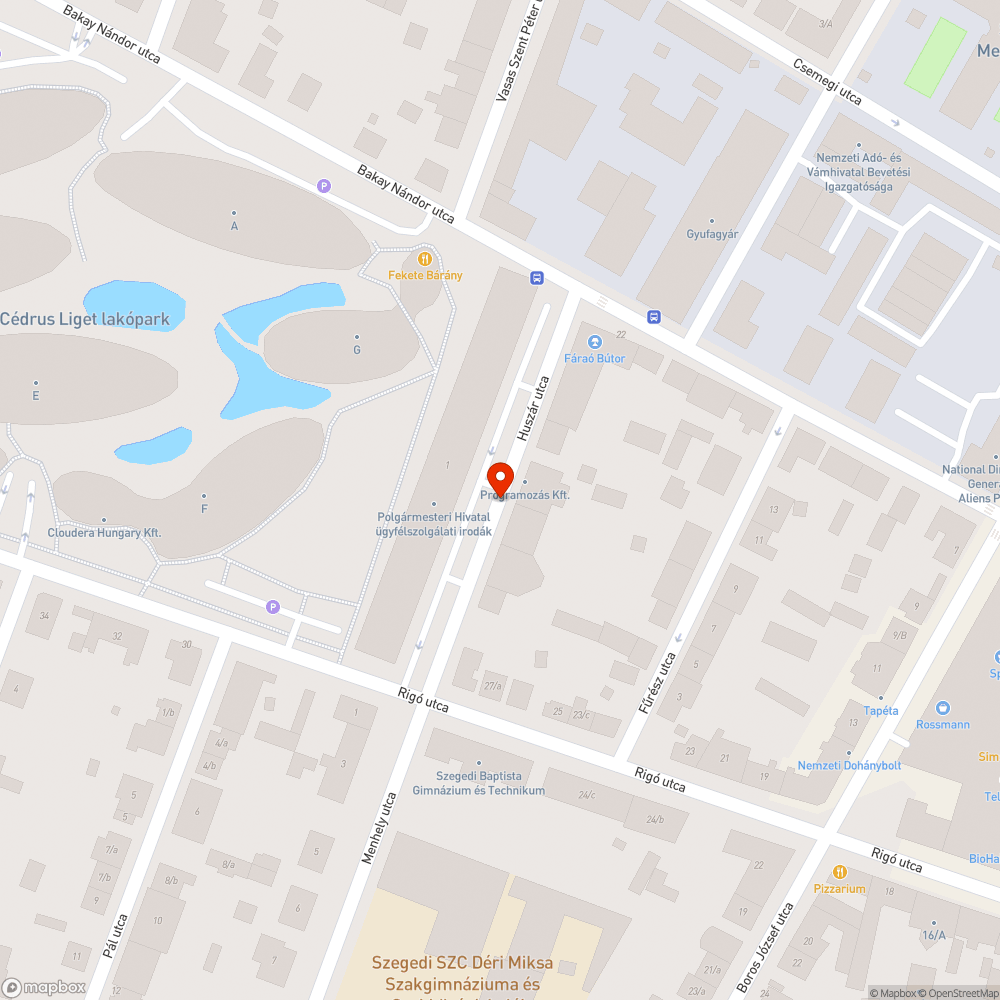 Sáros utca bejelentés helye