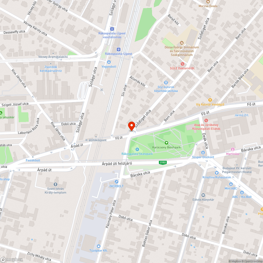 Hiányzó zebra bejelentés helye