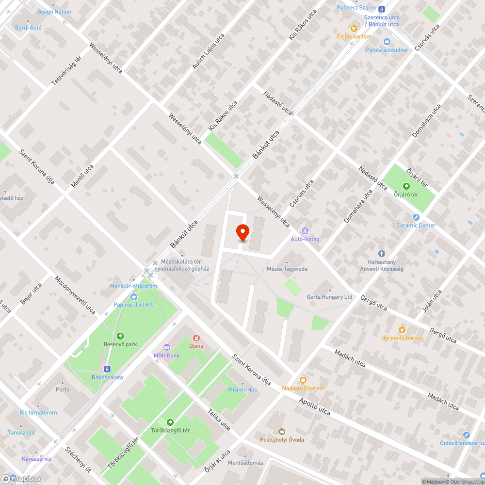 Parkolás bejelentés helye