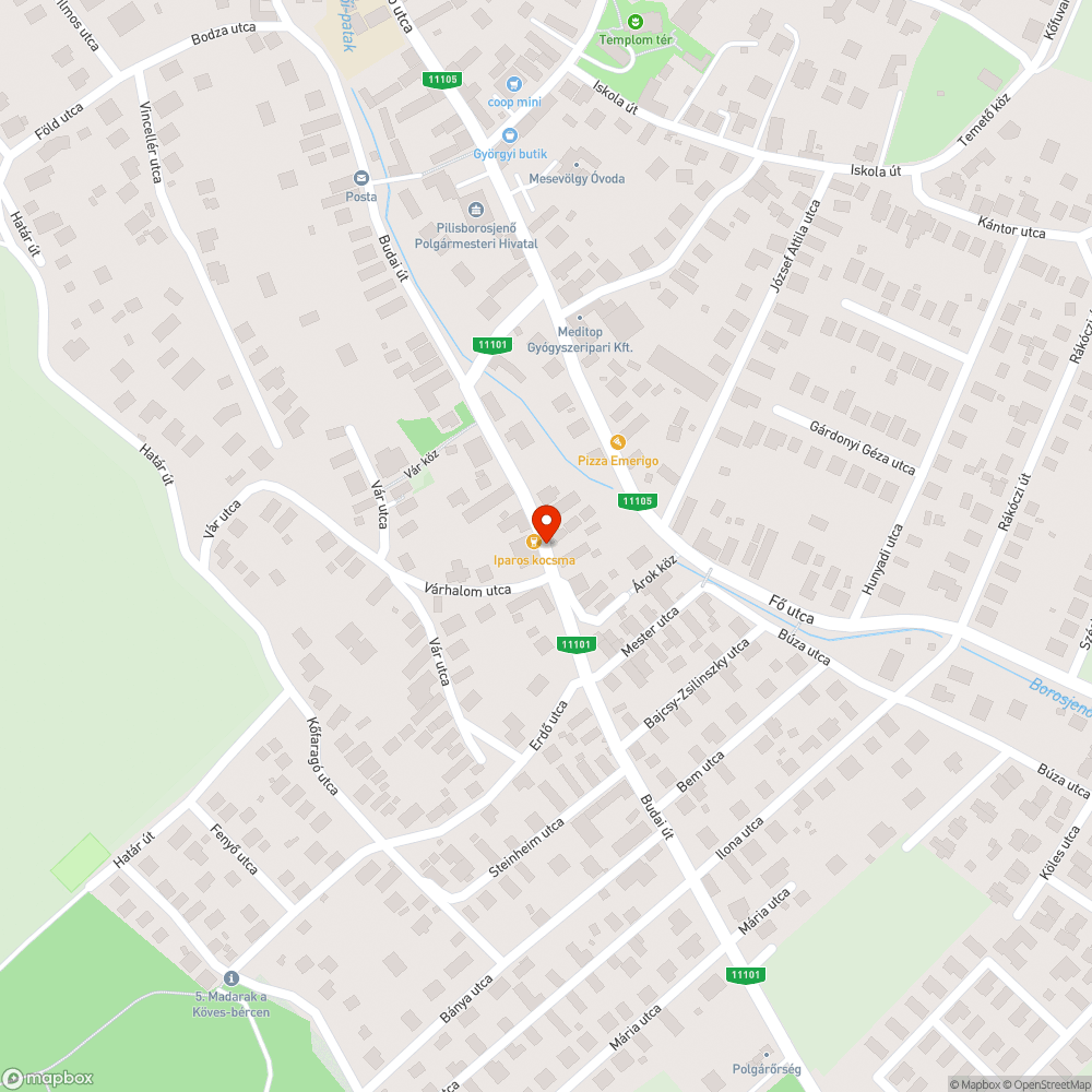 Százéves kocsmánál otthagyott szemét bejelentés helye