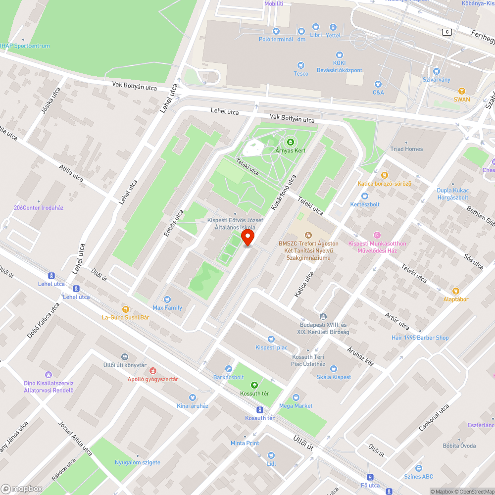 Magára hagyott jármű a 19. kerületben bejelentés helye