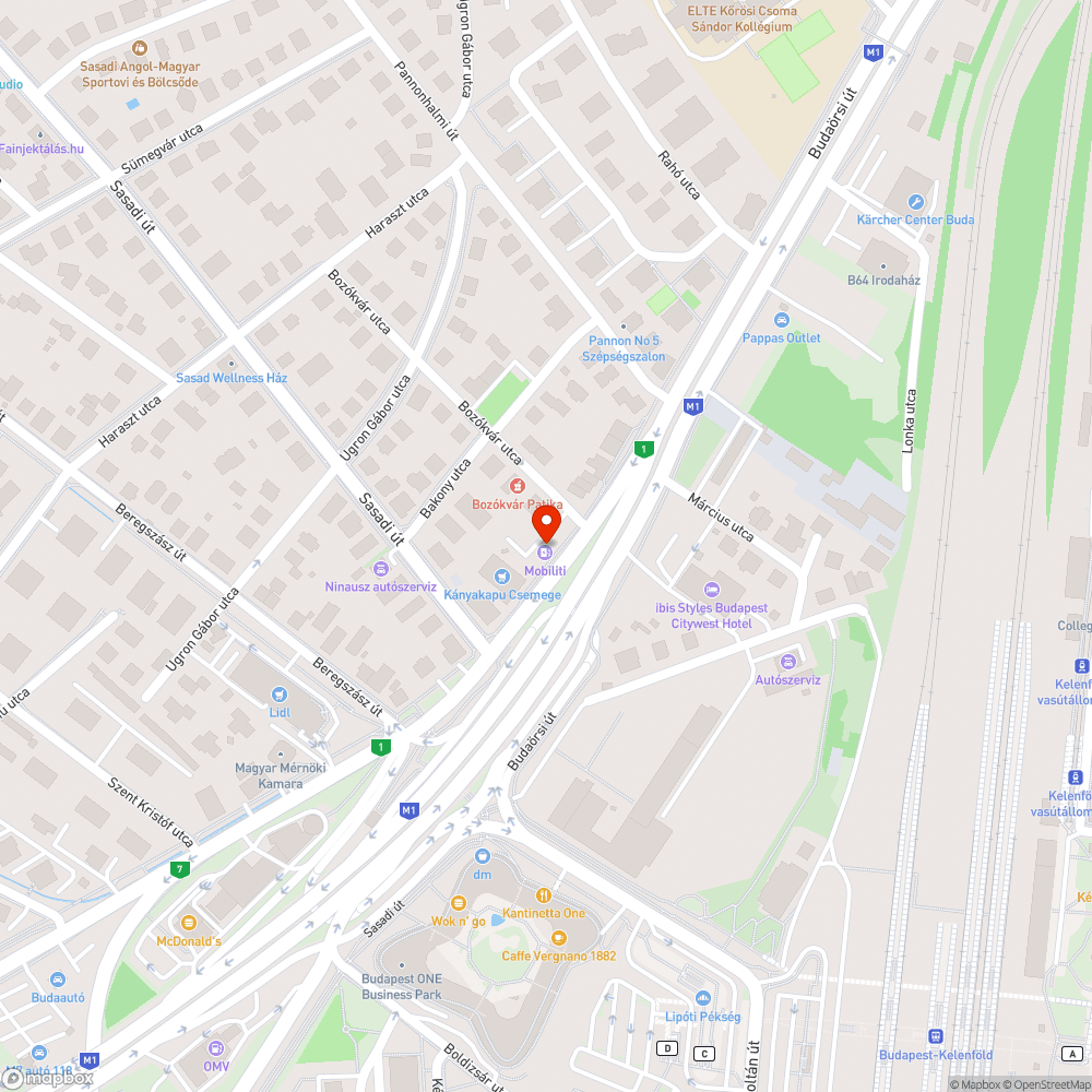 Szemét a Budaörsi út - Bozókvár utcánál bejelentés helye