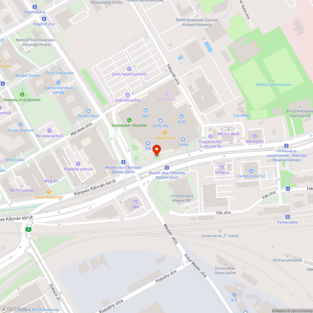 Megdőlt poller bejelentés helye