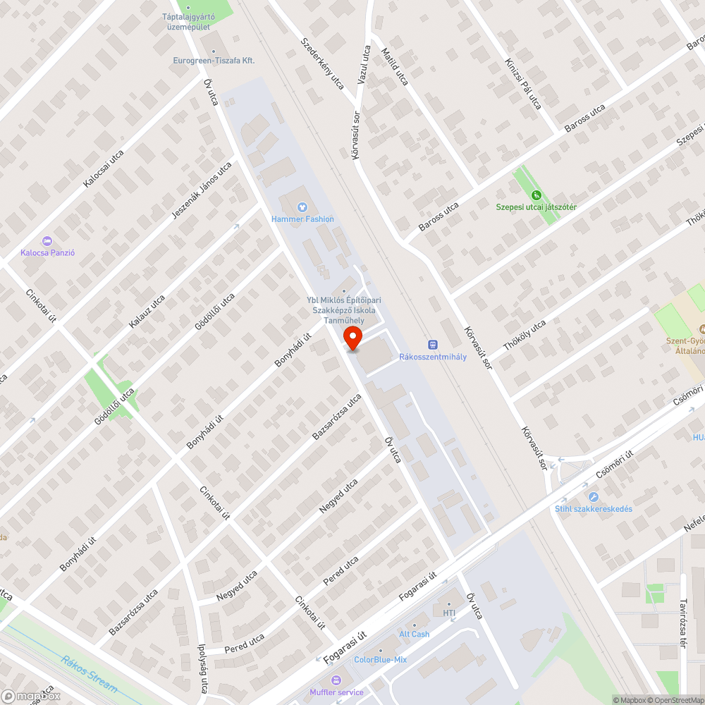 Elhagyott nagy méretű jármű bejelentés helye