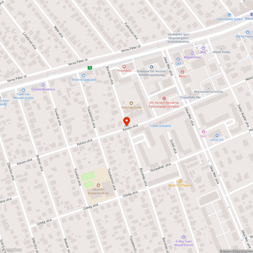 Balesetveszélyes rács bejelentés helye