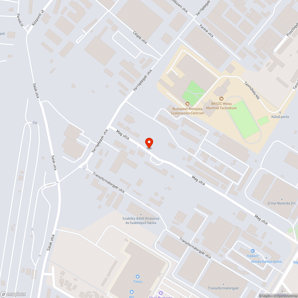 Töltőállomást jelző tábla bejelentés helye