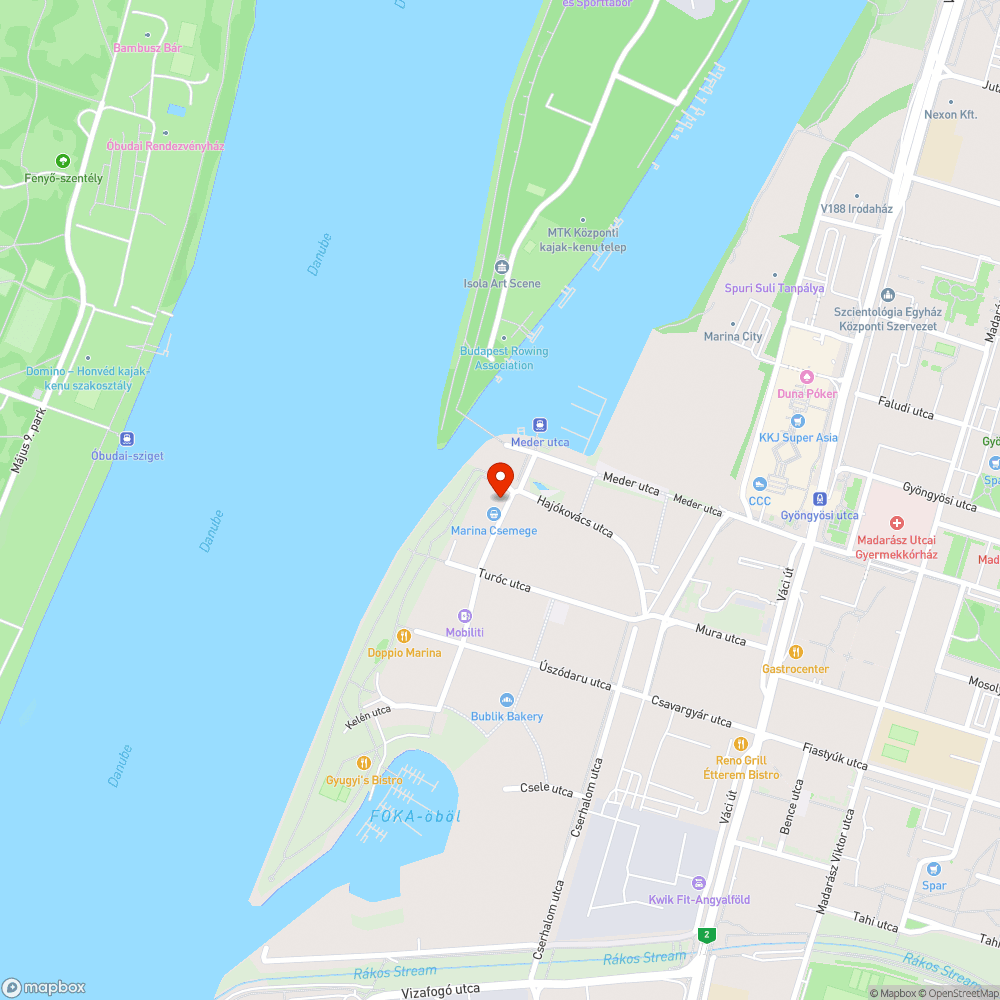 Buszmegálló létesítés Marina part bejelentés helye