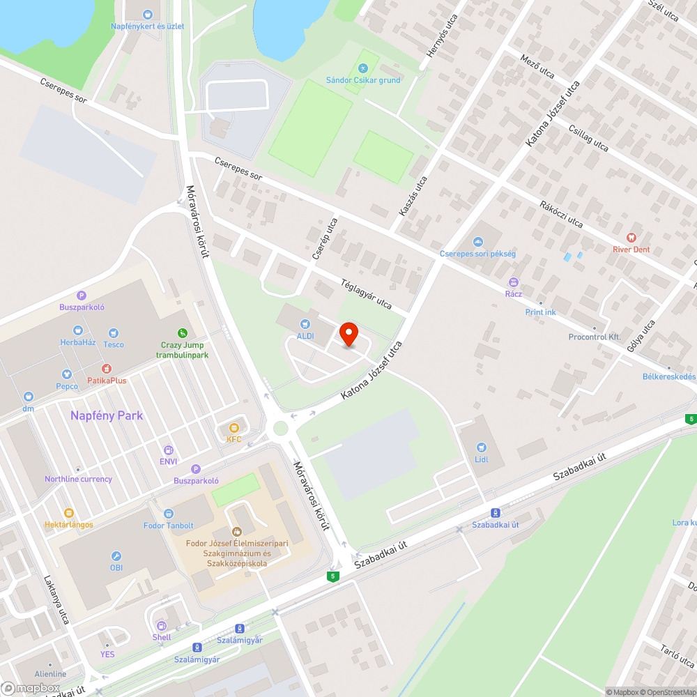 Kiszáradt fa bejelentés helye