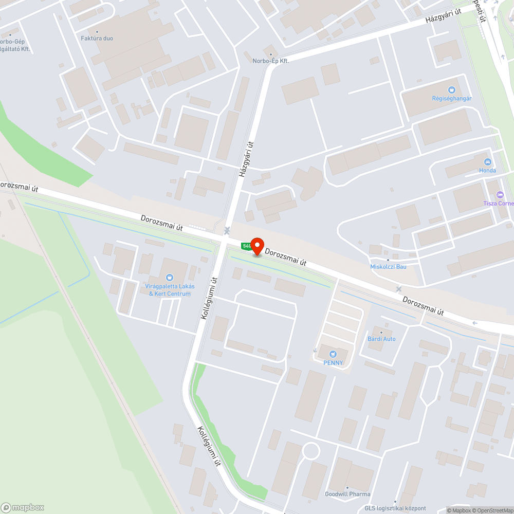 Leromlott állapotú utasváró bejelentés helye